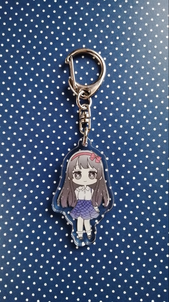 黒松あやめアクリルキーホルダー 50 x 50 (mm)