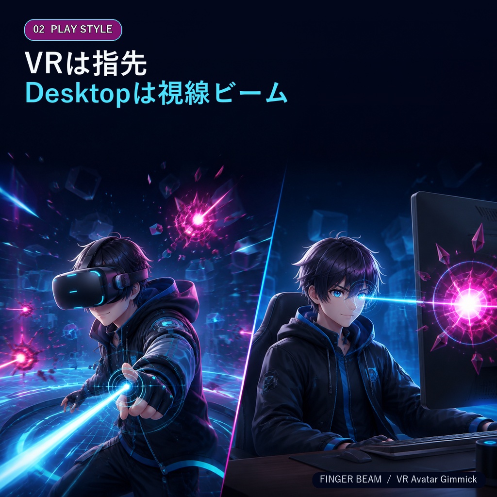 FINGER BEAM SR / アバターで遊ぶ50面のレトロシューティング PC専用 アバターギミック
