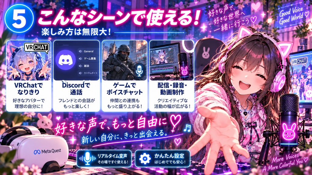 ボイスチェンジャー β【PC必須】スマホ・QuestをVRChatのマイクに