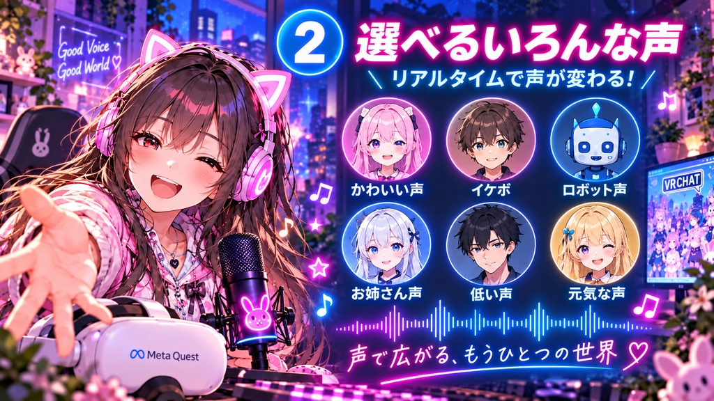 ボイスチェンジャー β【PC必須】スマホ・QuestをVRChatのマイクに