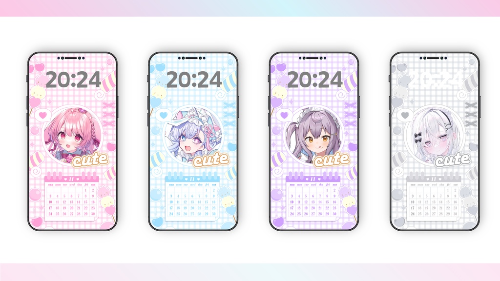 【Xでの反応必須】10月~12月|カレンダー付ロック画面【フリー素材】