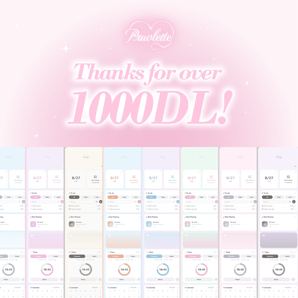 🐾 Pawlette|かわいいきせかえデスクトップウィジェット【Windows対応】