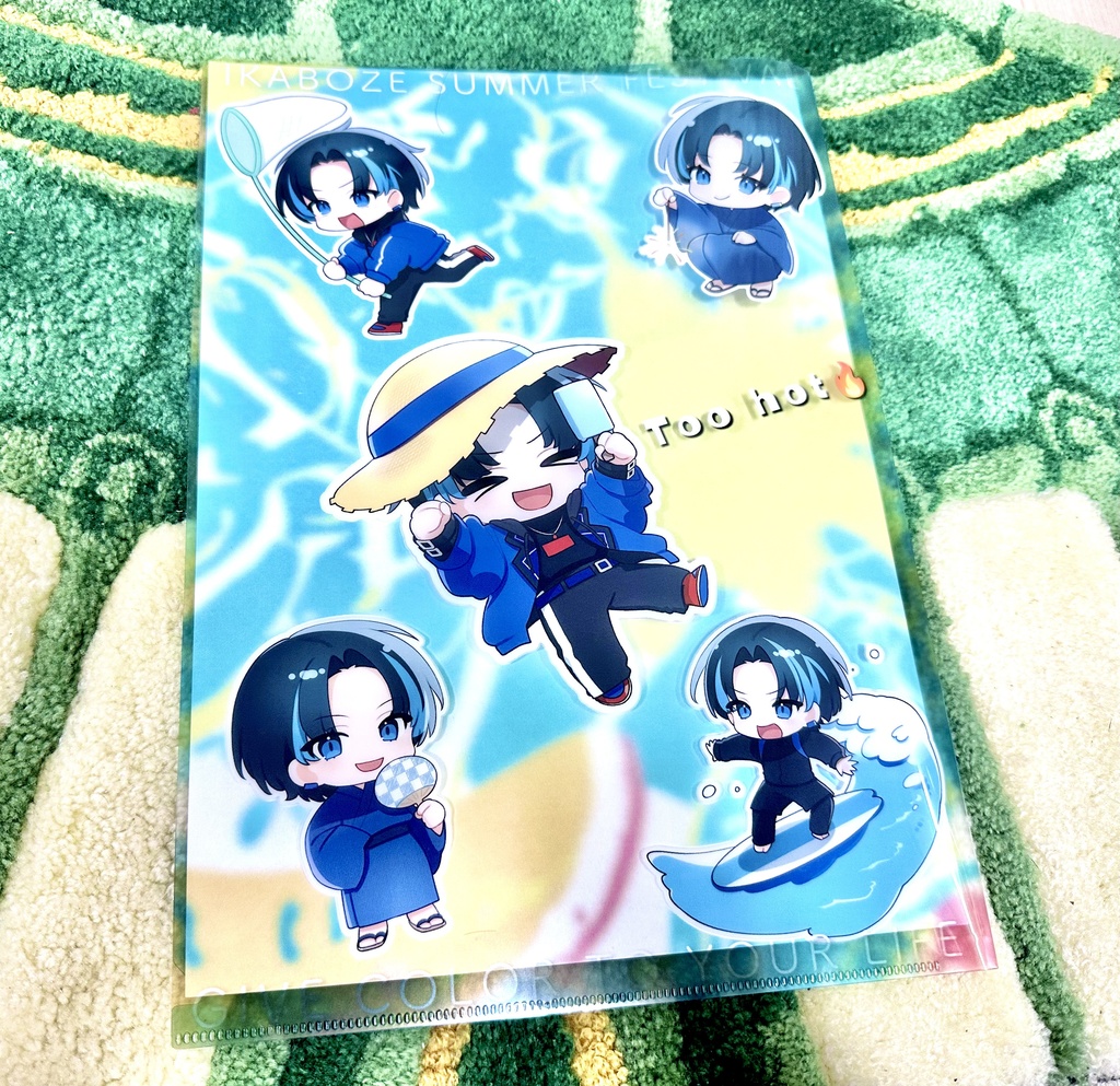 【再販】涼しさ満点！夏のいかぼうずくんクリアファイル
