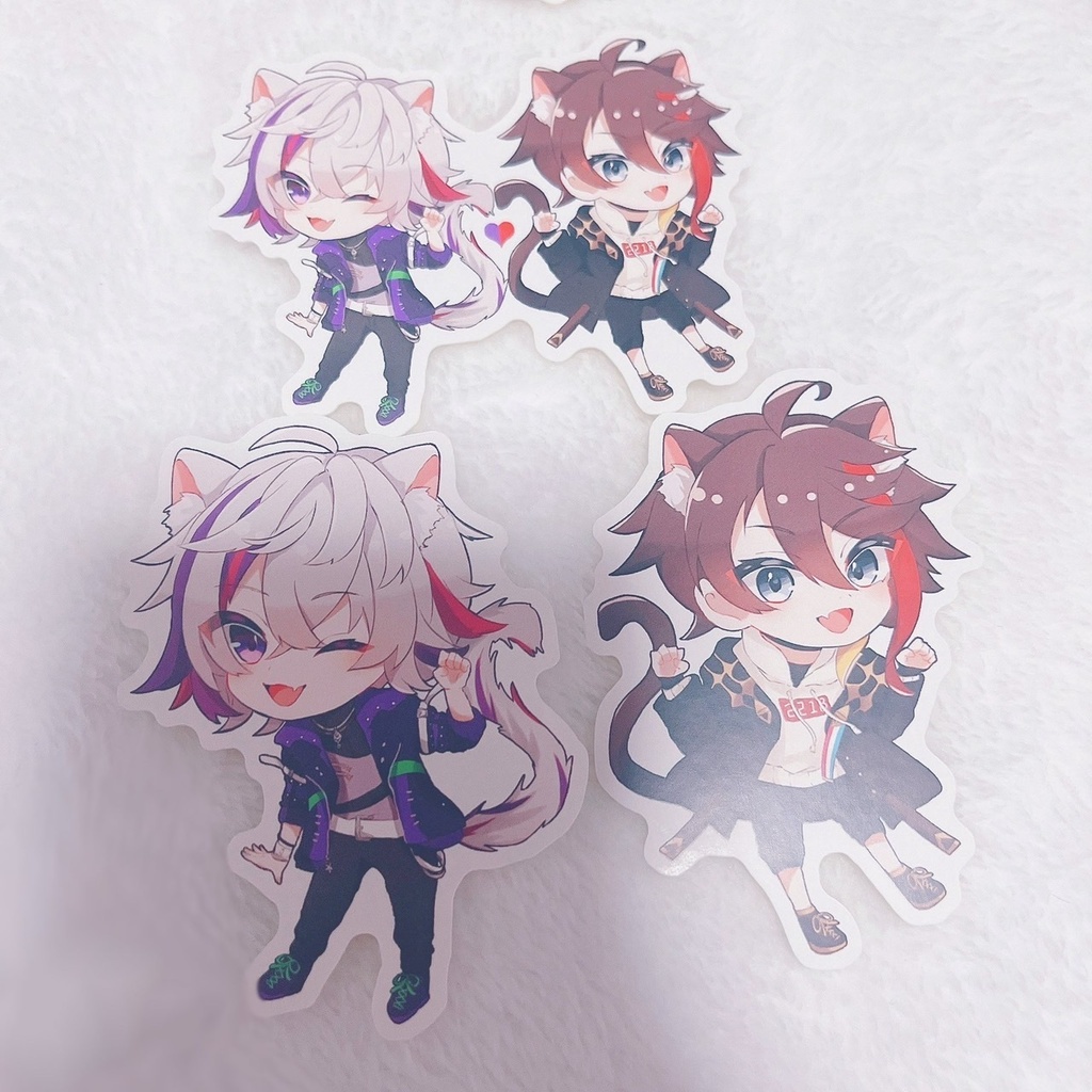 ねこみみアクリルキーホルダー(不破湊、三枝明那)