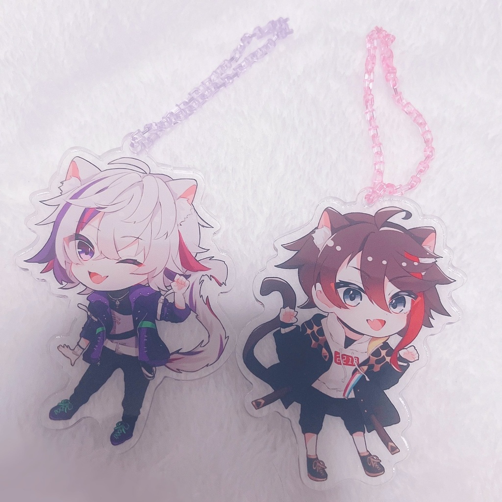 ねこみみアクリルキーホルダー(不破湊、三枝明那)