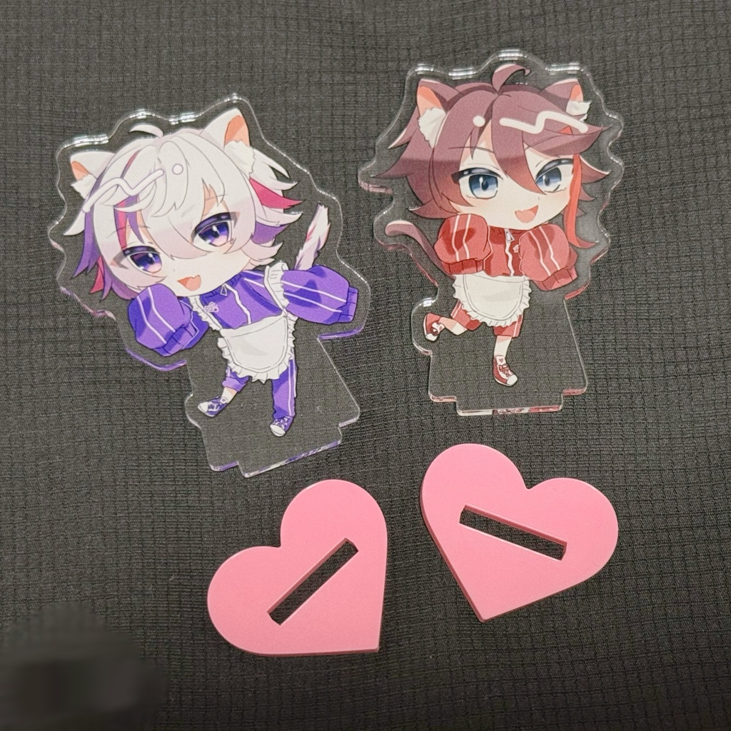 【ステッカー付き】ねこみみジャージメイドアクリルスタンド(不破湊、三枝明那)