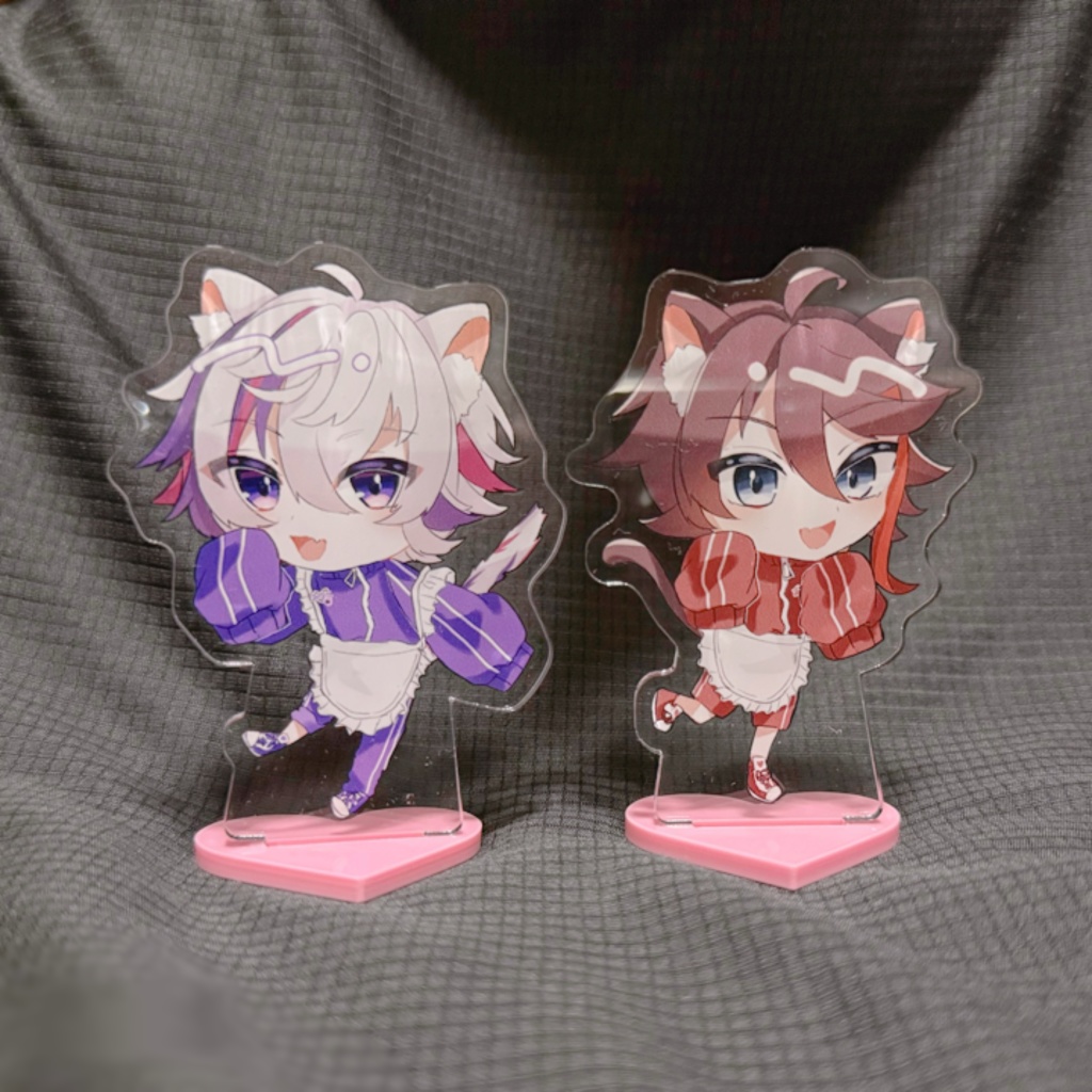 【ステッカー付き】ねこみみジャージメイドアクリルスタンド(不破湊、三枝明那)