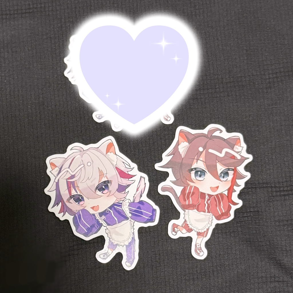 【ステッカー付き】ねこみみジャージメイドアクリルスタンド(不破湊、三枝明那)