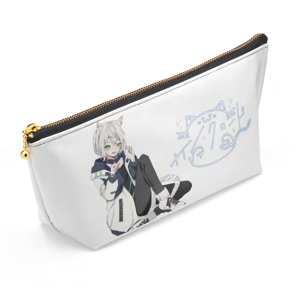 サイン入りにゃんにゃんポーチ