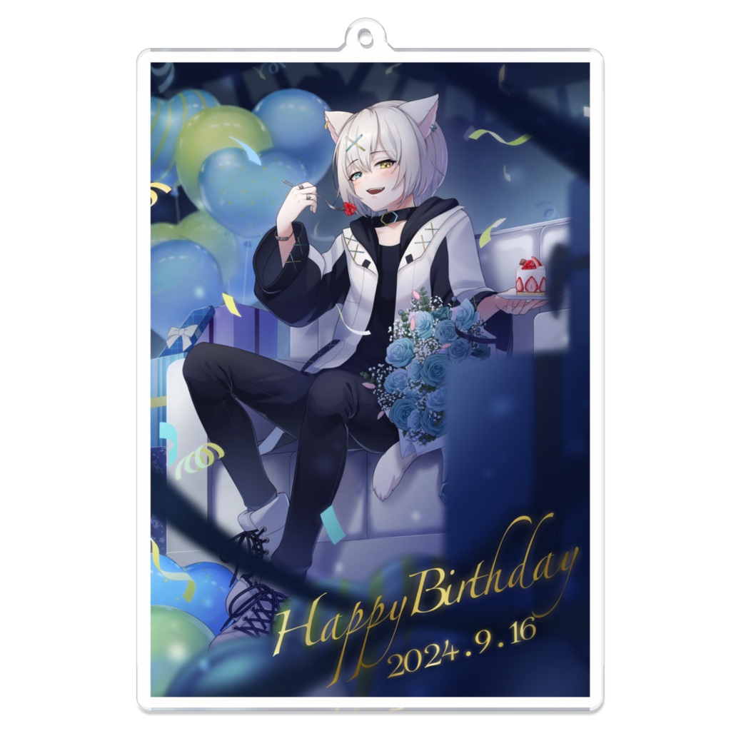 birthdayアクリルキーホルダー