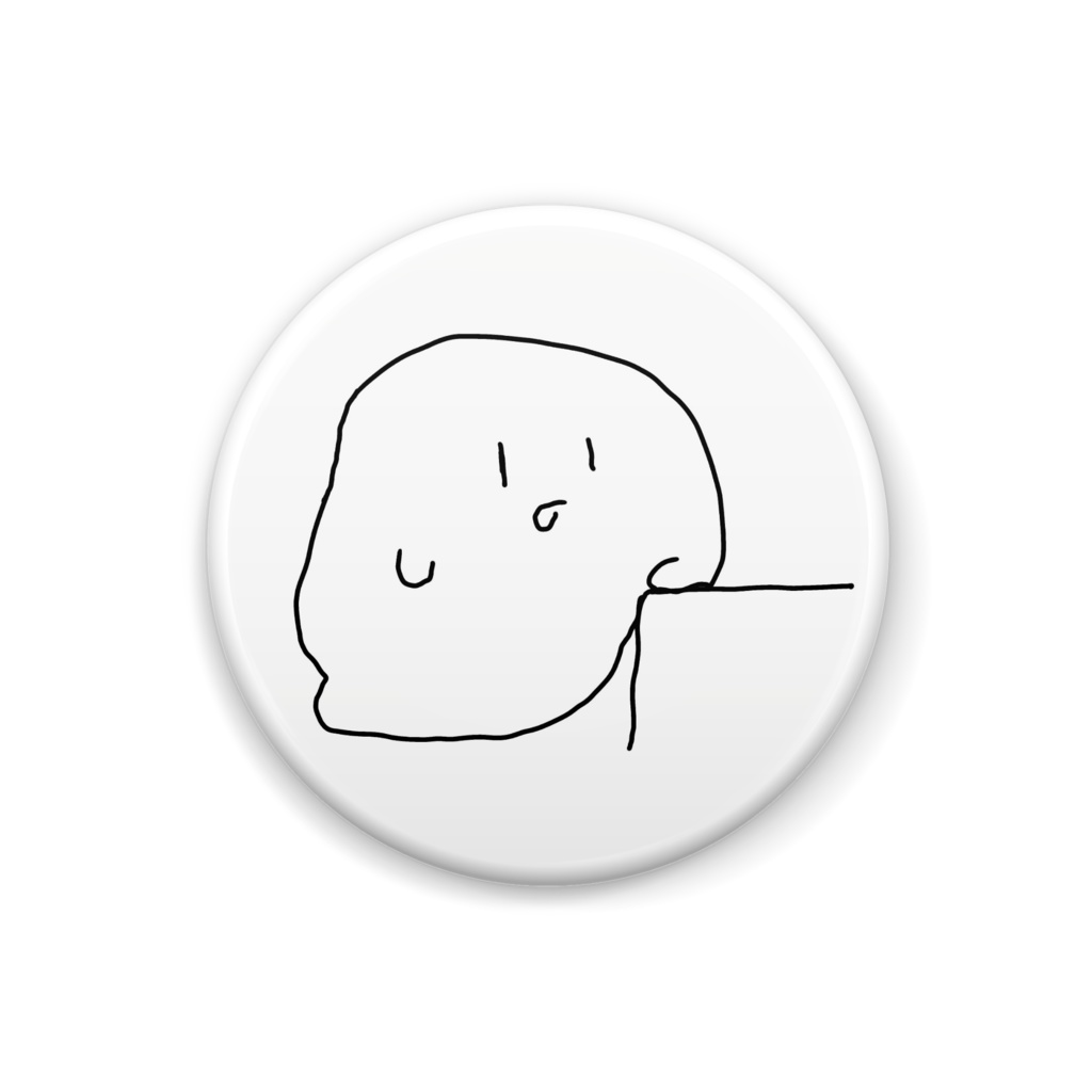 かっこつけおばけ缶バッジ