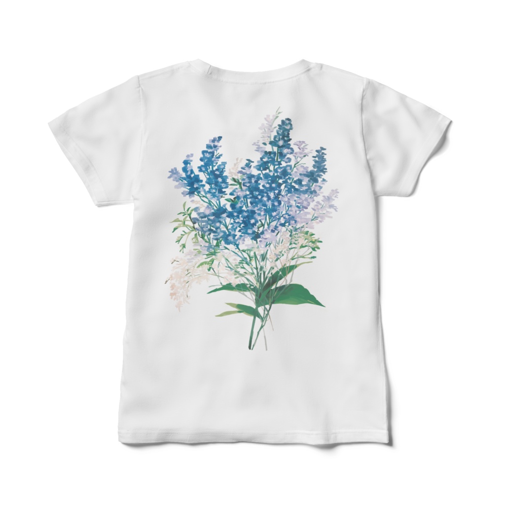 青い花Tシャツ