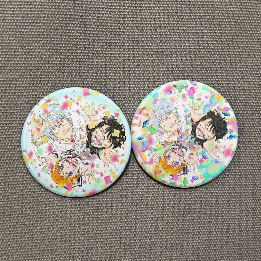 エール 缶バッジ44mm 2個セット