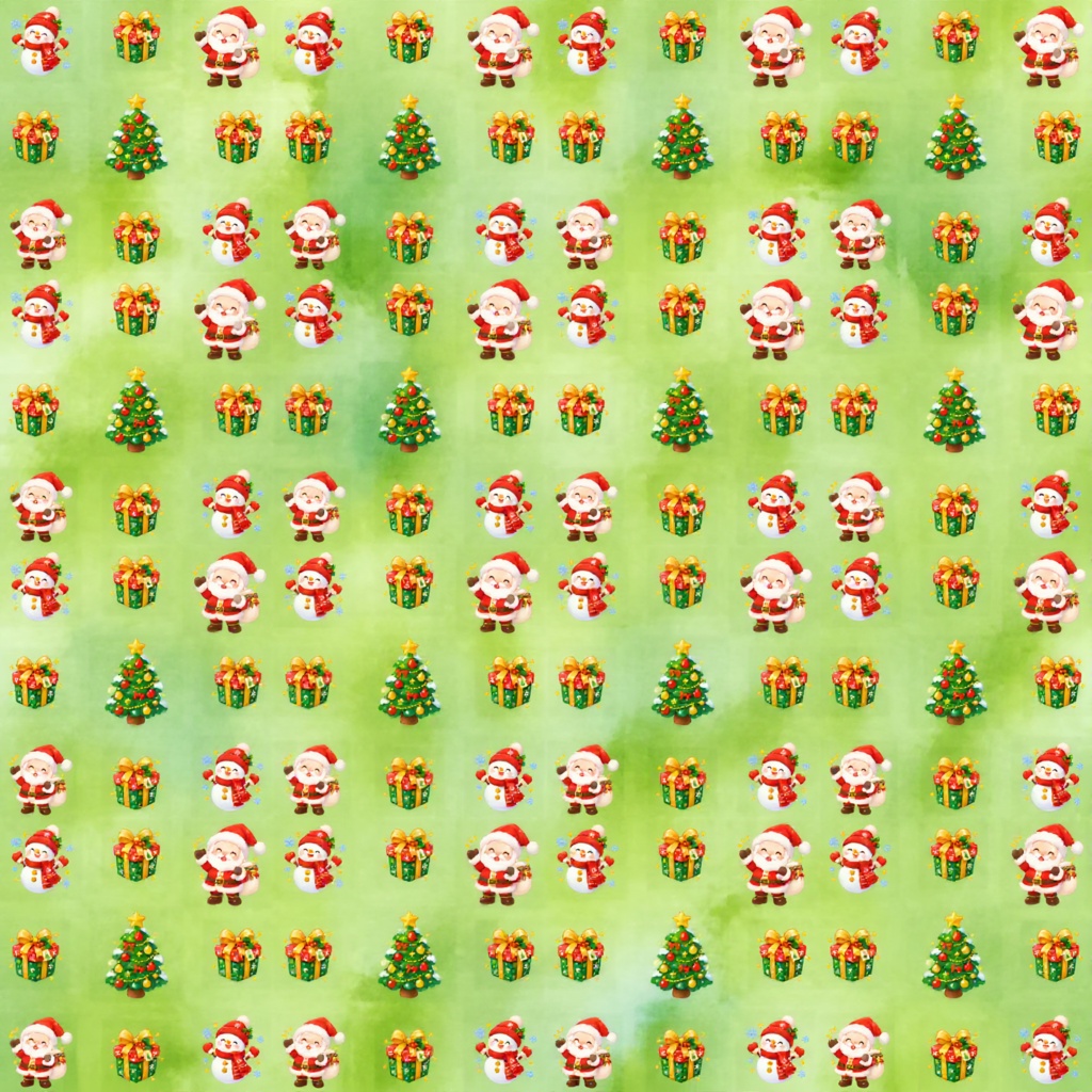 クリスマスのデジタルペーパー4種類セット