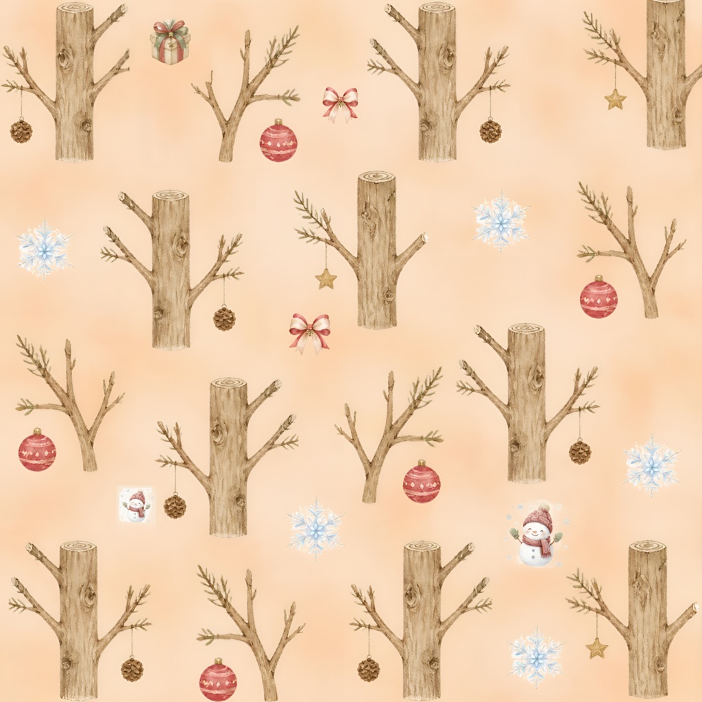 クリスマス　デジタルペーパー　くすみカラー