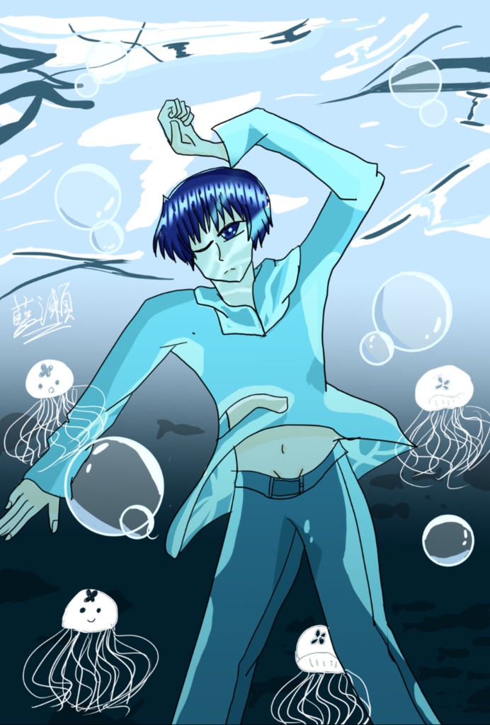 海月の夢オリジナルイラストポストカード