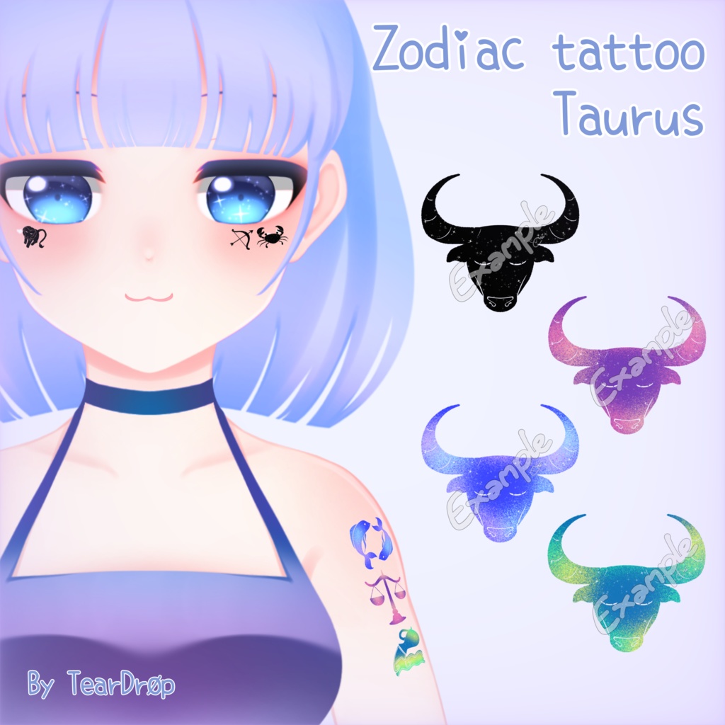  〚PNG〛 Taurus Zodiac Art Tattoo