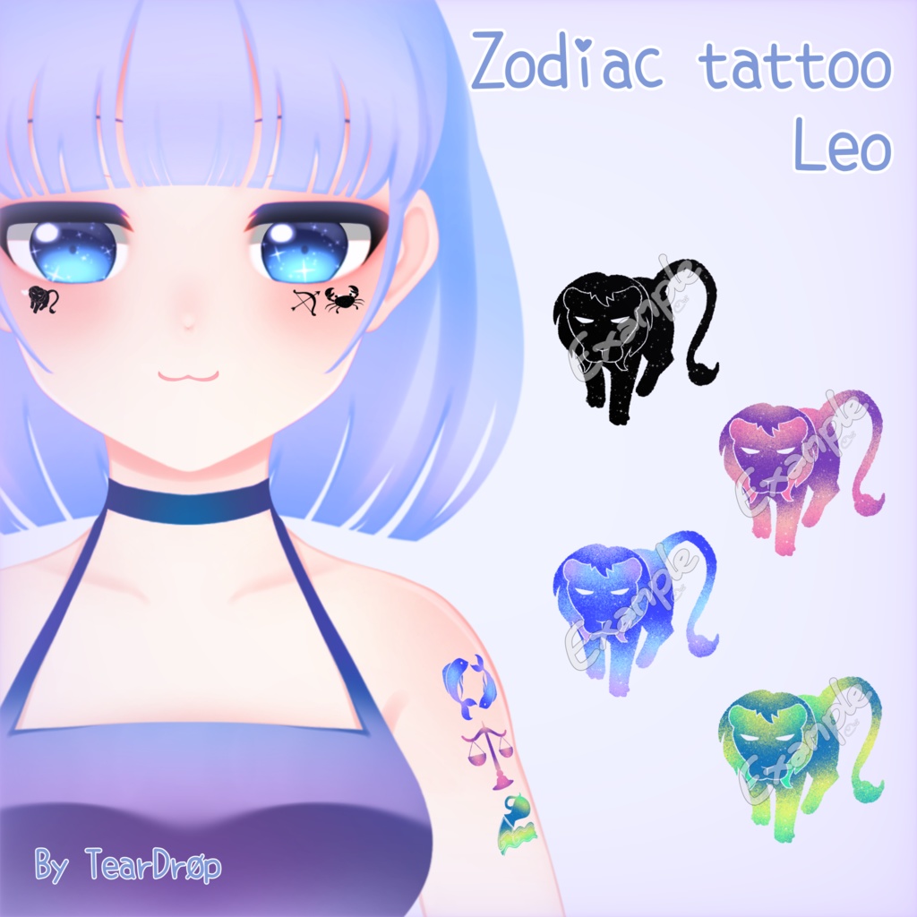  〚PNG〛 Leo Zodiac Art Tattoo