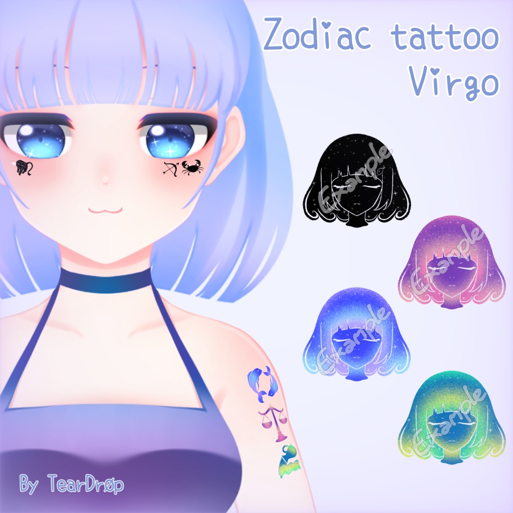  〚PNG〛 Virgo Zodiac Art Tattoo