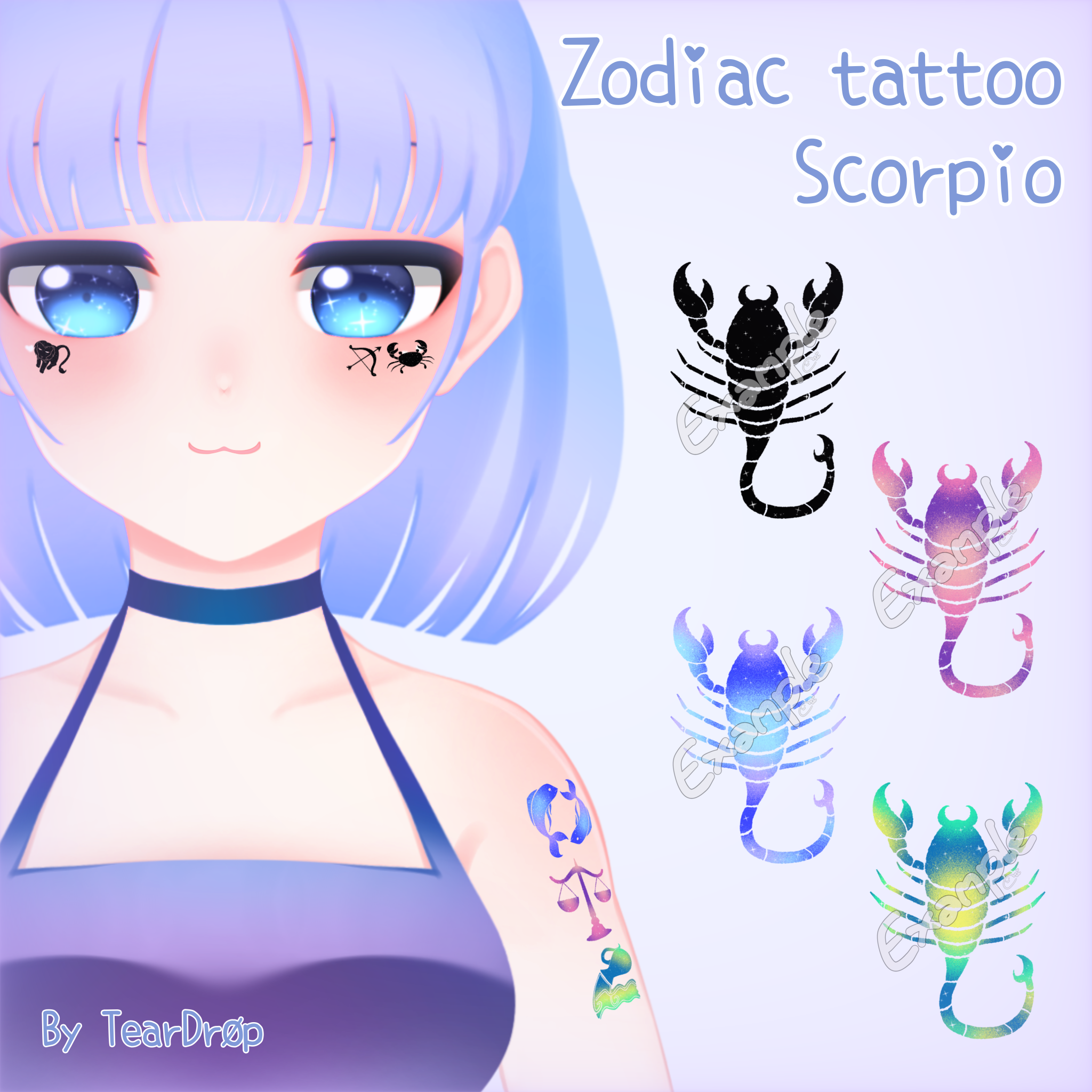 〚PNG〛 Scorpio Zodiac Art Tattoo