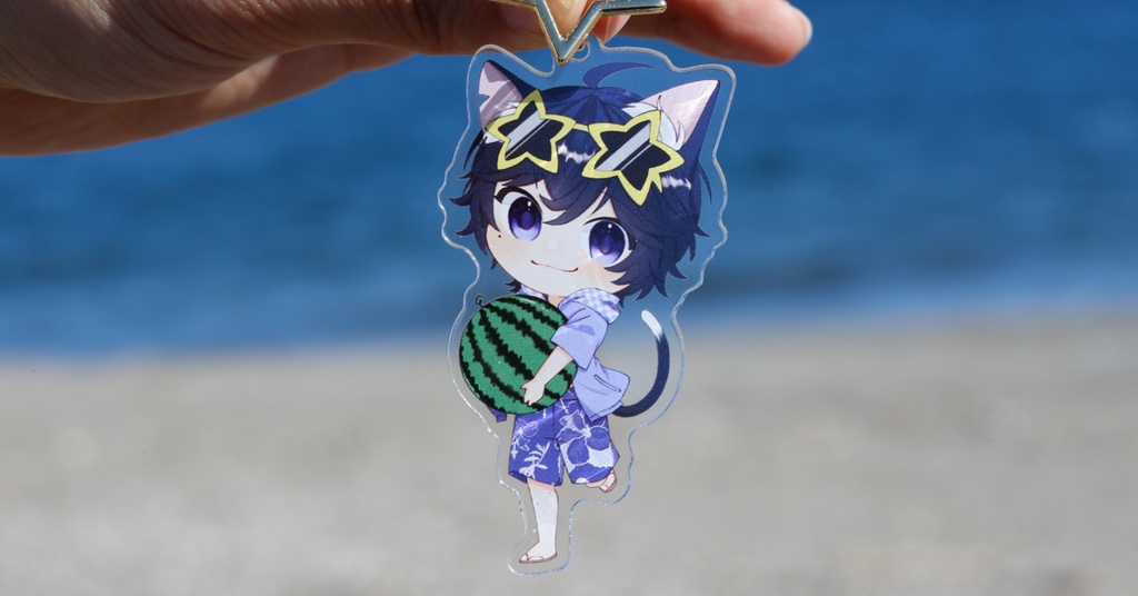 ぶろすとむオリジナルアクリルキーホルダー_サマータイムトム！