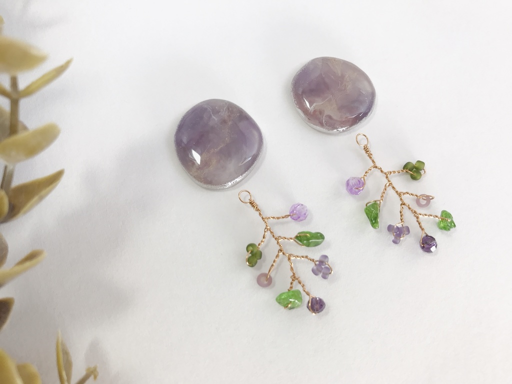 刀剣の石『五月雨江』(ピアスのみ)