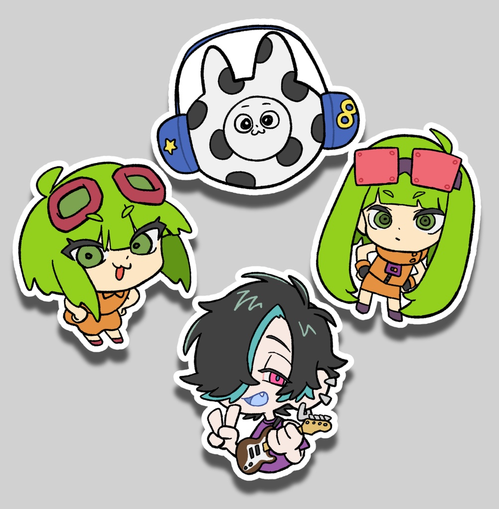 ダイカットステッカー　4種セット