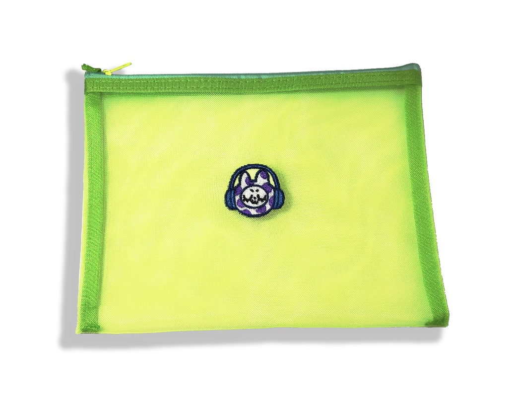 刺繍メッシュポーチ