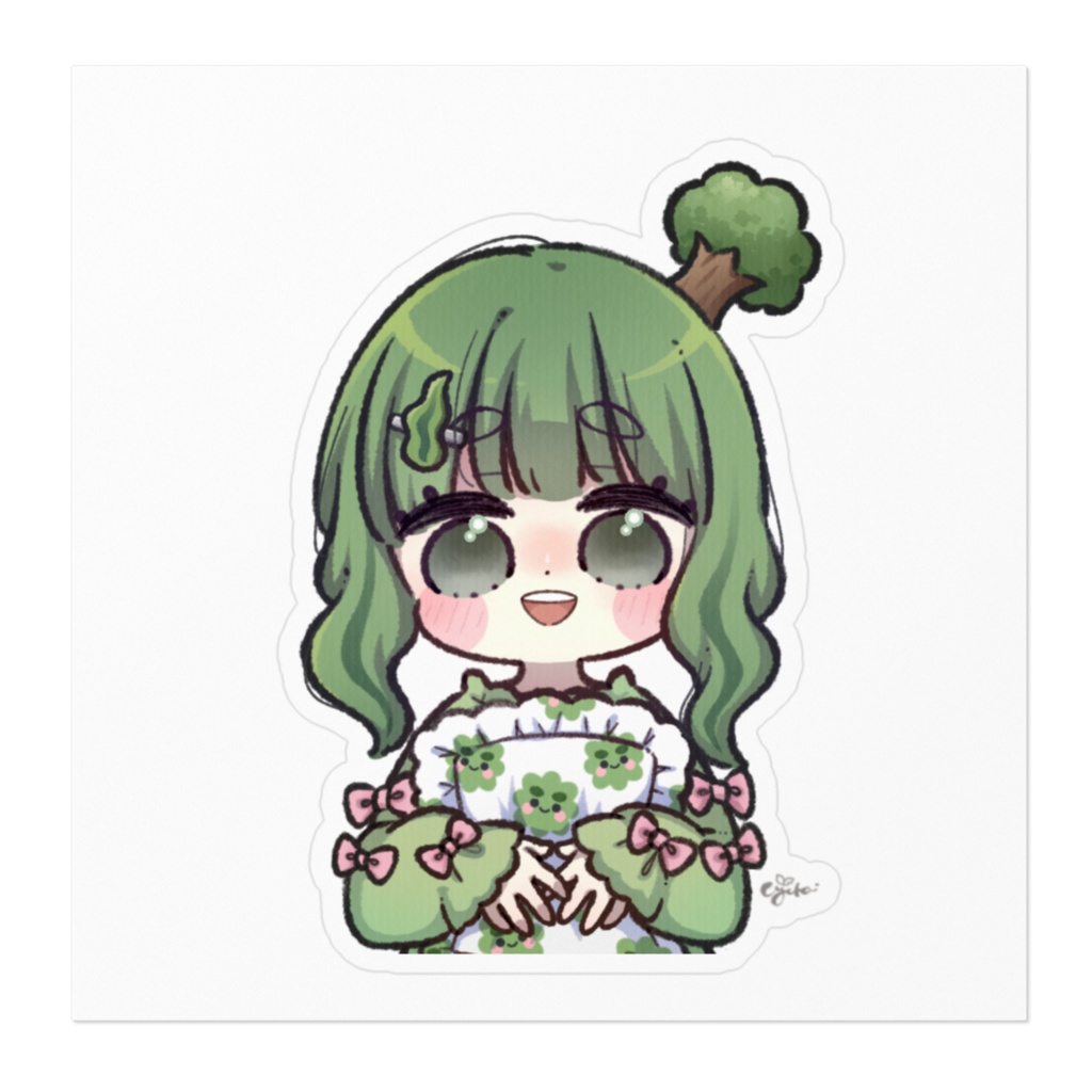 おうちでまったり💚4周年記念こんぶステッカー(通常ver)