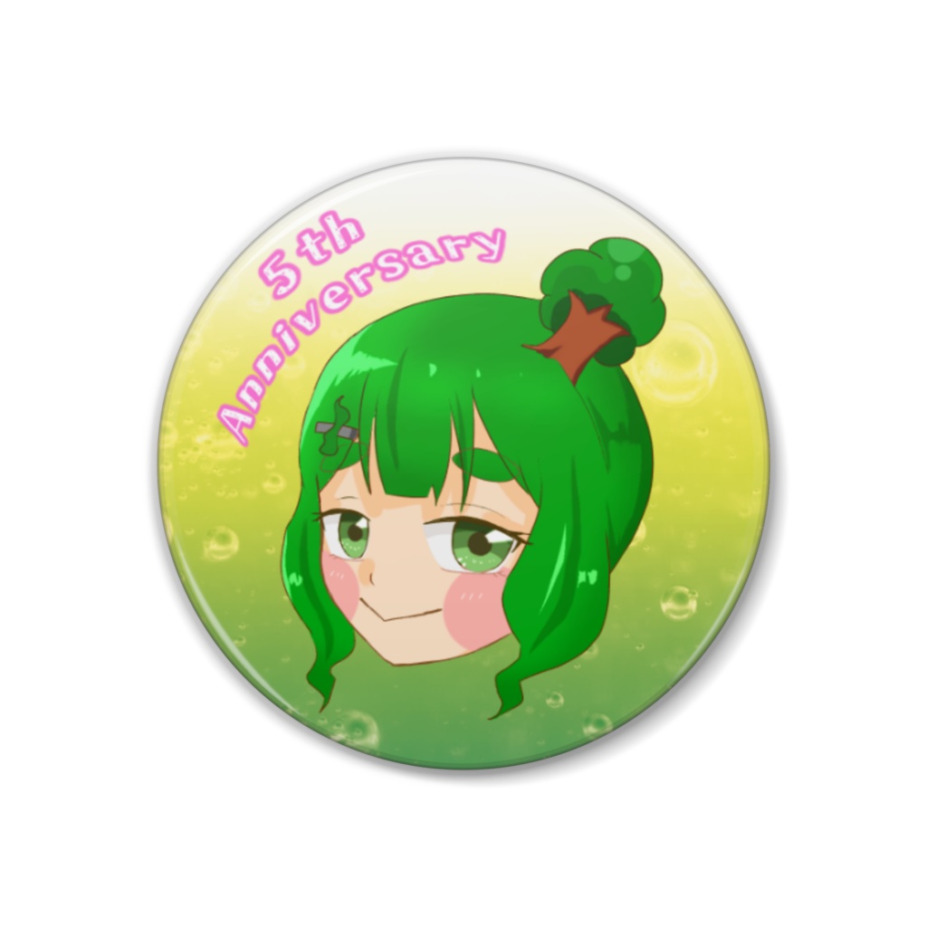 リニューアル💚５周年記念【生首こんぶ】缶バッジ