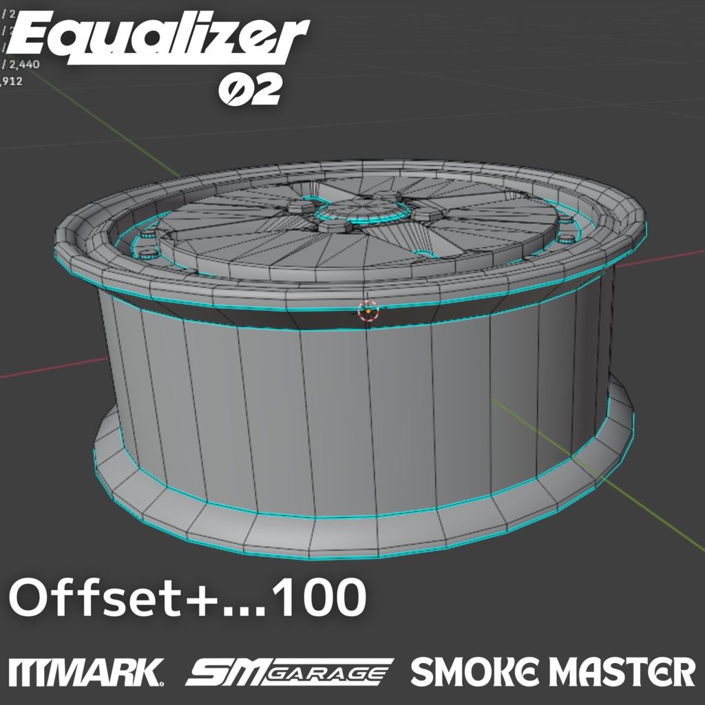 【CVS2向け】MARK Equalizer02 アルミホイール3Dモデル【VRChat】