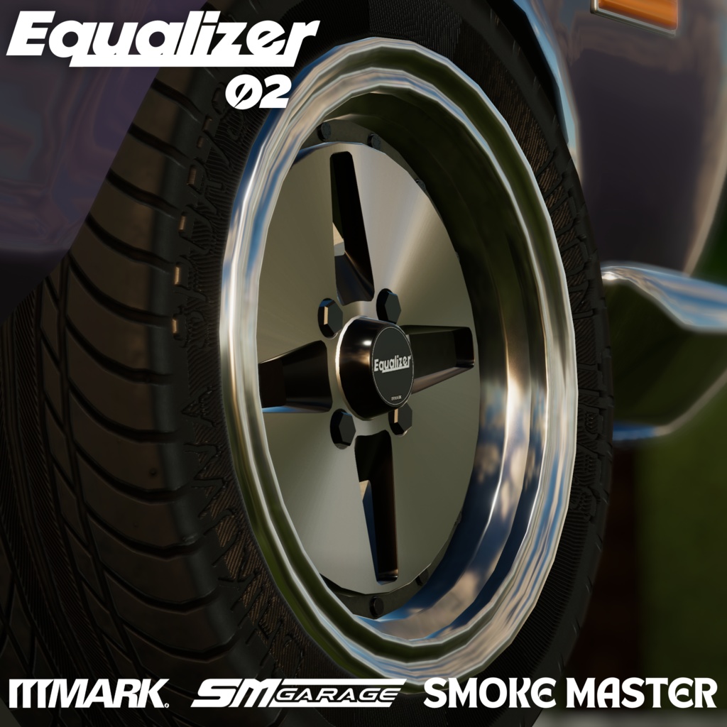 【CVS2向け】MARK Equalizer02 アルミホイール3Dモデル【VRChat】