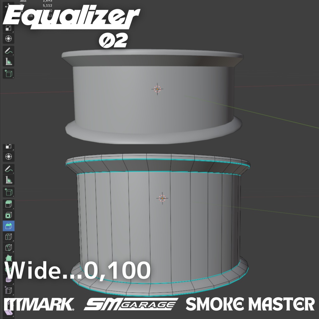 【CVS2向け】MARK Equalizer02 アルミホイール3Dモデル【VRChat】