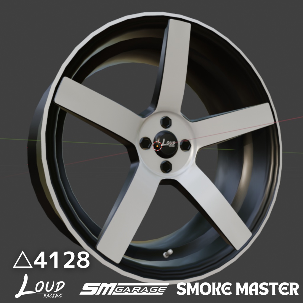 【CVS2向け】LoudRacing 204 アルミホイール3Dモデル【VRChat】