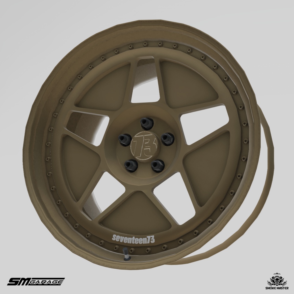 seventeen73 T34 アルミホイール3Dモデル