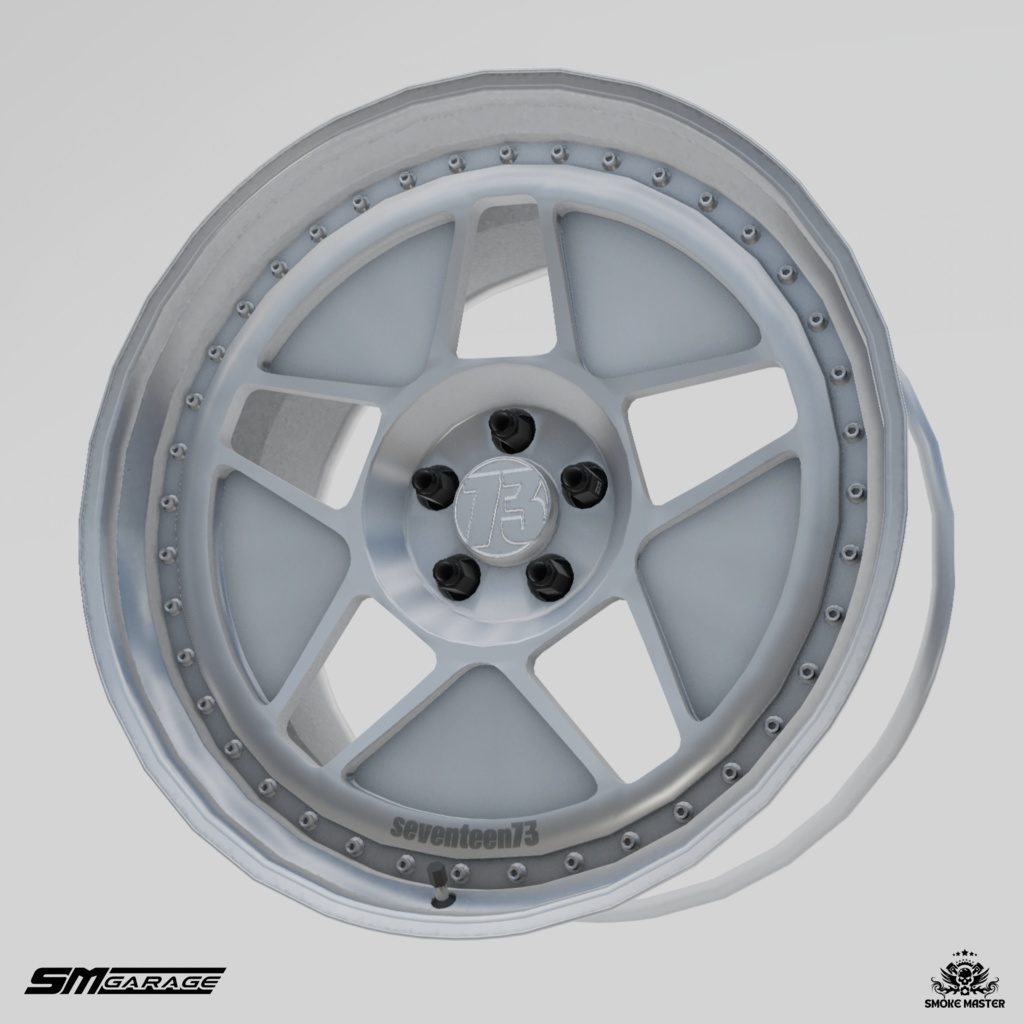 seventeen73 T34 アルミホイール3Dモデル