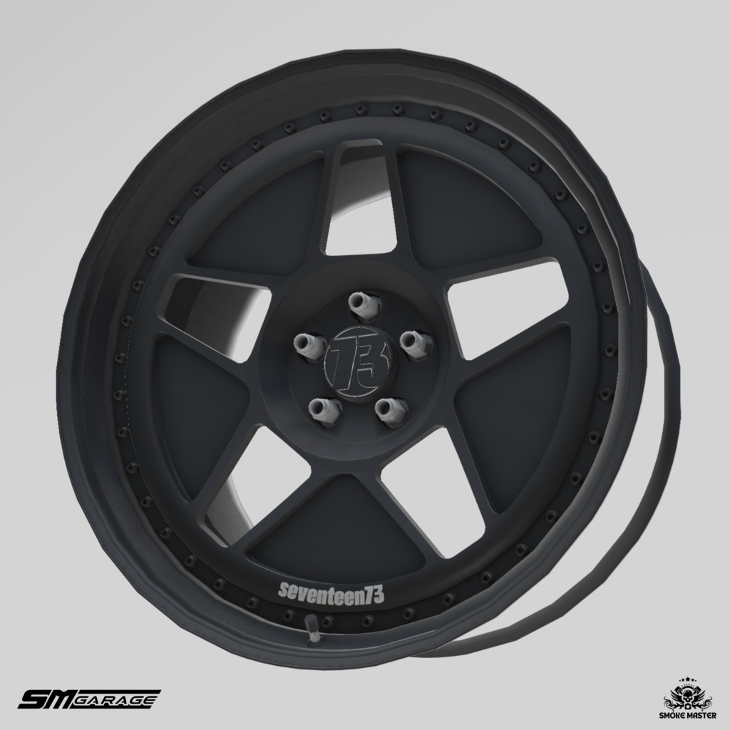 seventeen73 T34 アルミホイール3Dモデル