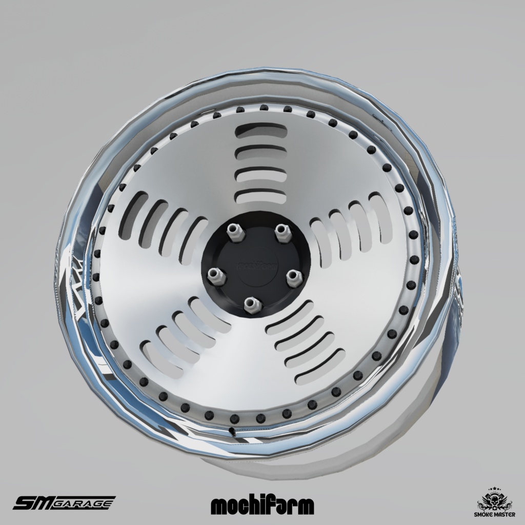 mochifarm ME1 アルミホイール3Dモデル