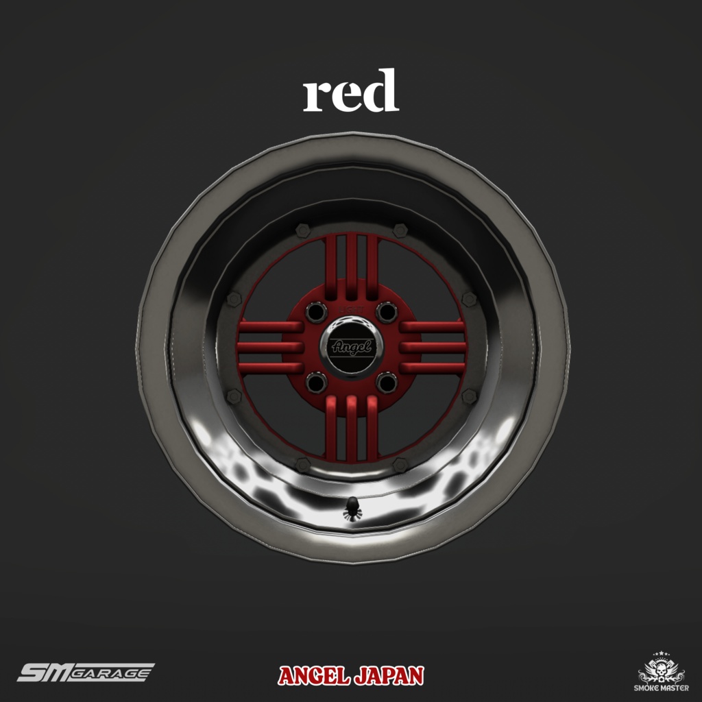 Angel Japan ライトスポーク アルミホイール3Dモデル