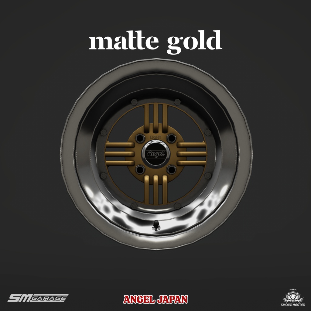 Angel Japan ライトスポーク アルミホイール3Dモデル