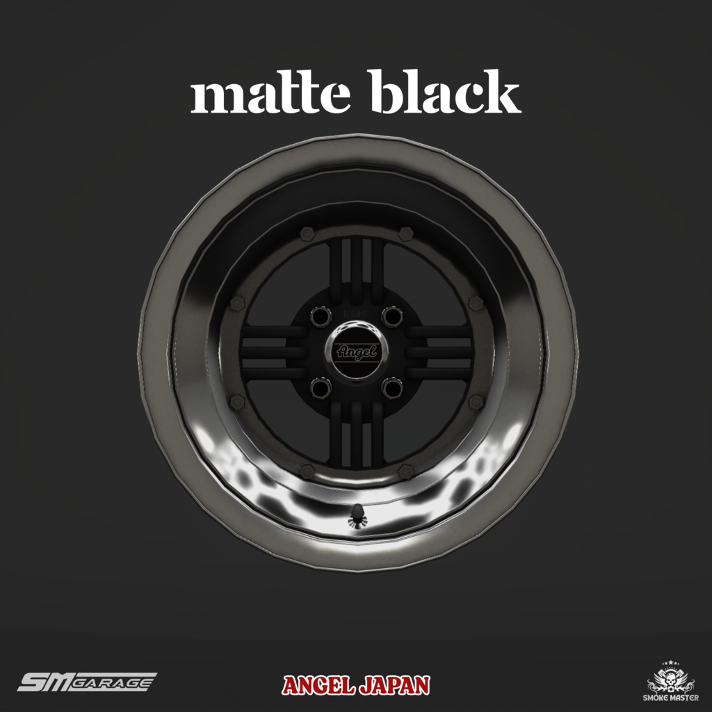 Angel Japan ライトスポーク アルミホイール3Dモデル