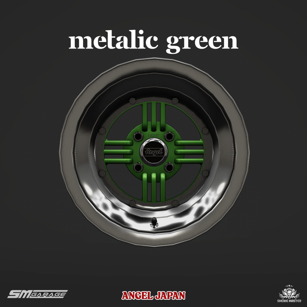 Angel Japan ライトスポーク アルミホイール3Dモデル