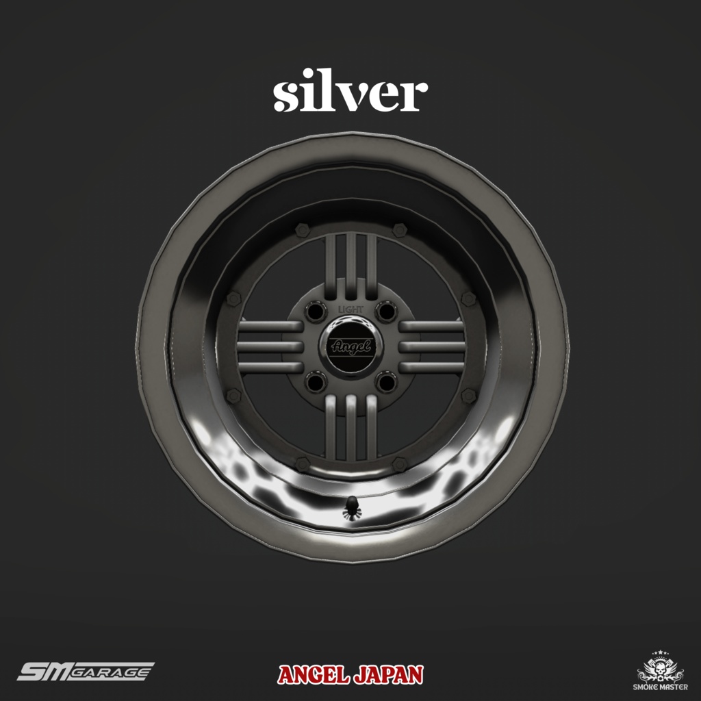 Angel Japan ライトスポーク アルミホイール3Dモデル