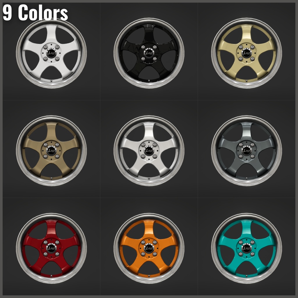 【CVS2向け】LoudRacing Prototype S63 アルミホイール3Dモデル【VRChat】