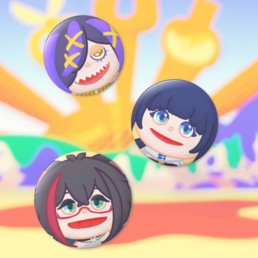 【缶バッジ】パペット風駄ゞ田メダ/小宵/星仁いちグッズ