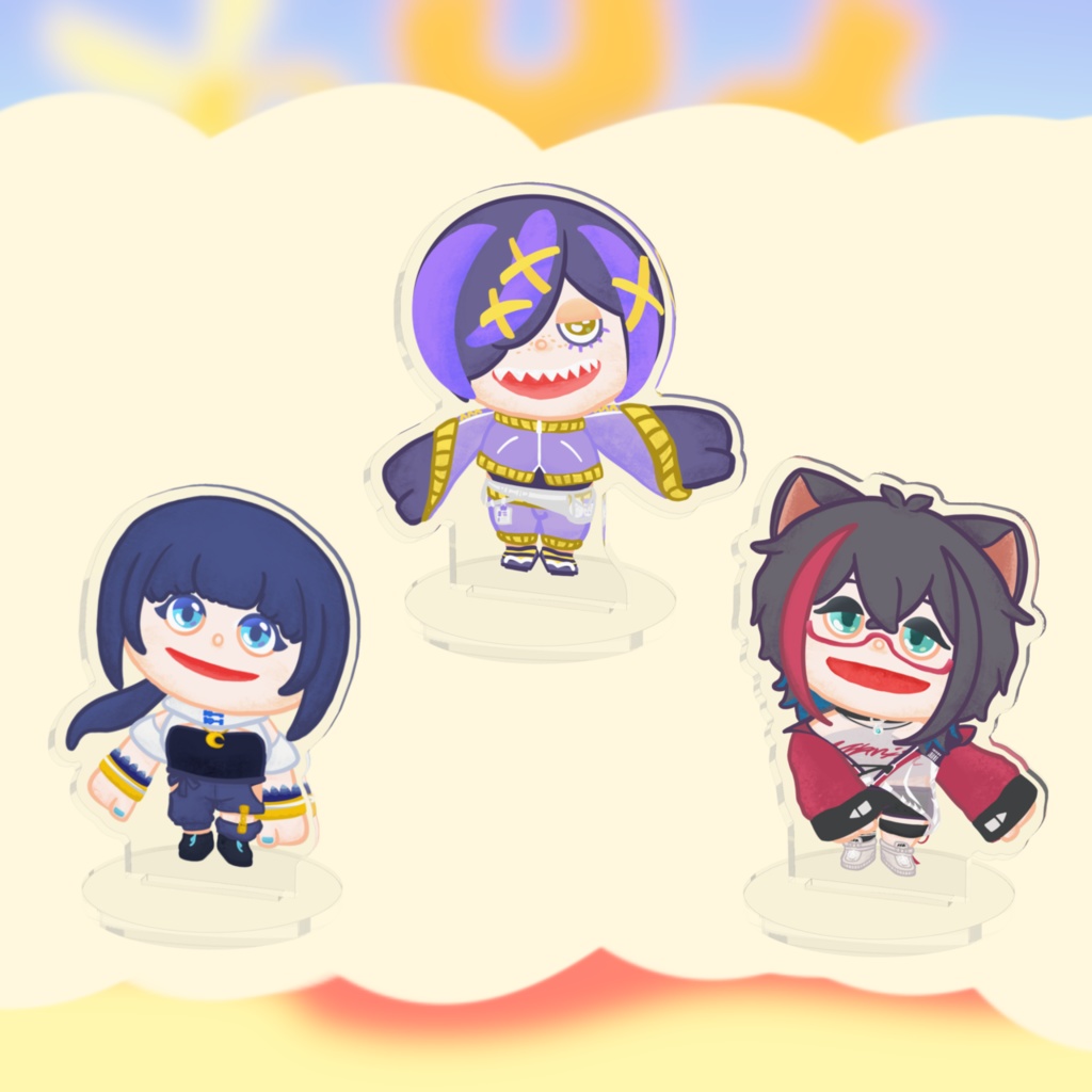 【ミニアクリルフィギュア】パペット風駄ゞ田メダ/小宵/星仁いち