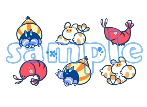 アクリルバッジのエビみたいななんか