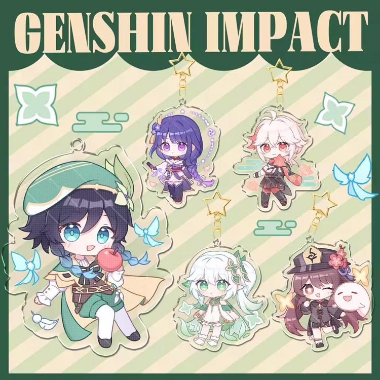 Genshin Impact genshinimpact 原神 ナヒーダ 雷電将軍 ウェンティ 胡桃 hutao フータオ 楓原万葉 アクリルキーホルダー