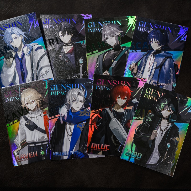 Genshin Impact genshinimpact 原神 魈 アルハイゼン カーヴェ 神里綾人 ディルック スカラマシュ ヌヴィレット リオセスリ 色紙