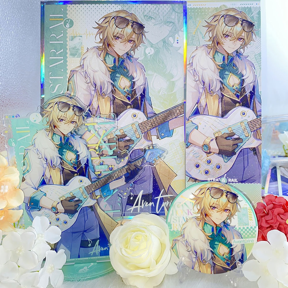 崩坏星穹铁道 崩壊:スターレイル 崩壊スターレイル スターレイル アベンチュリン アクリルスタンド ブックマーク 缶バッジ 色紙
